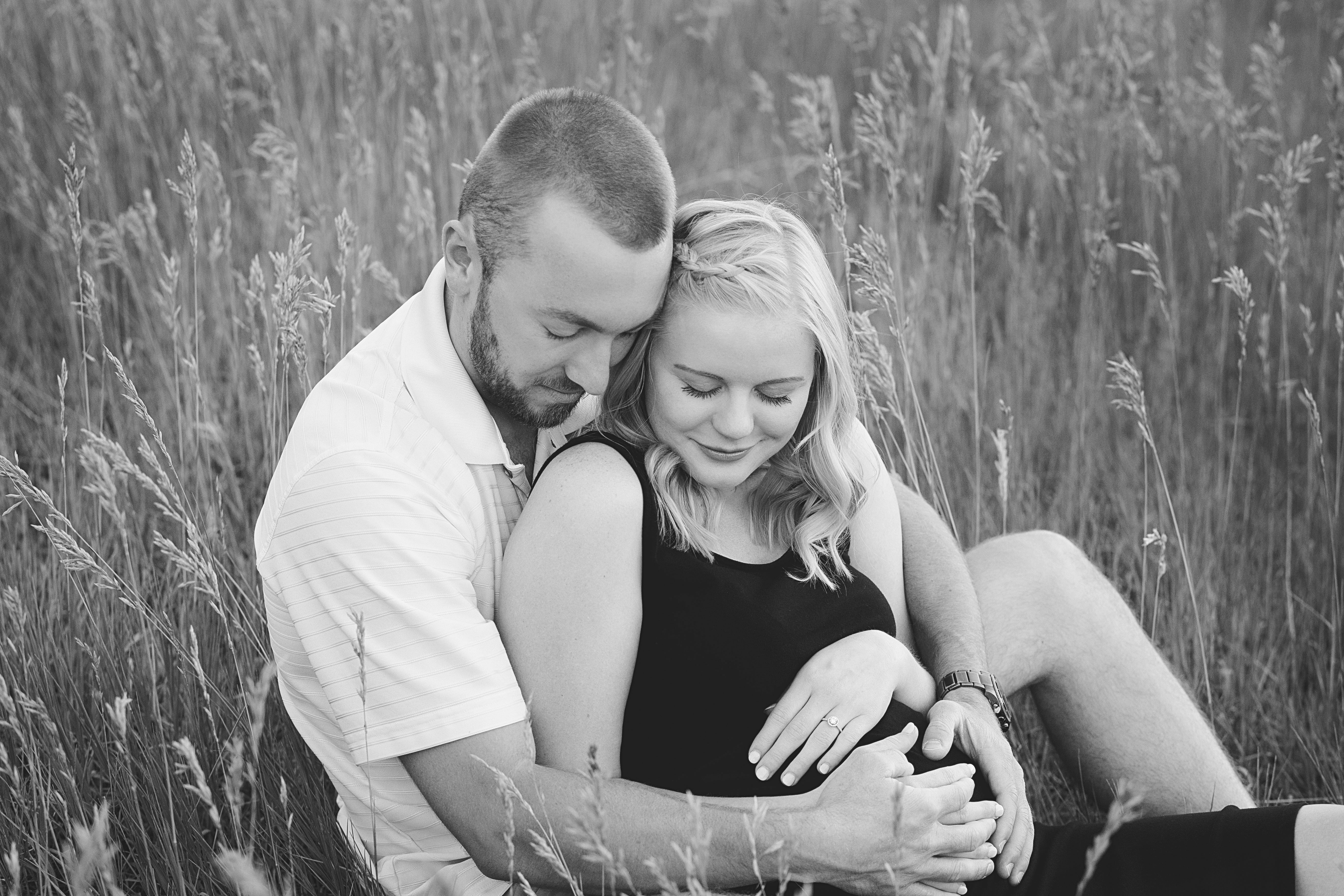 black and white classic engagement photo, colorado springs engagement photographer, maternity photographer
