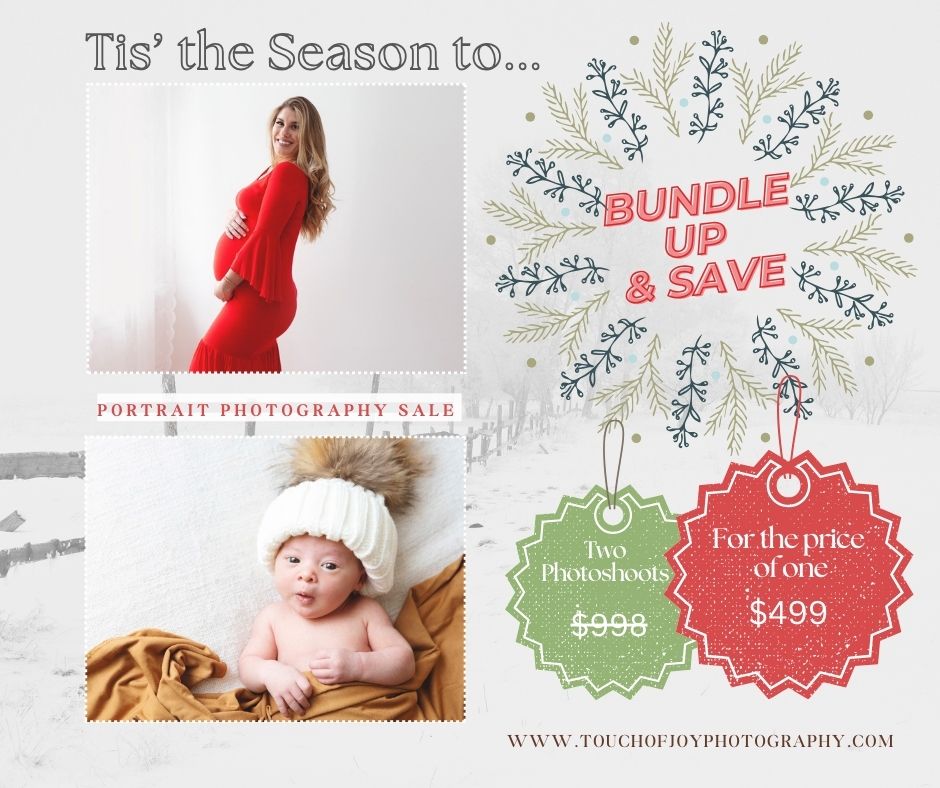 Holiday photoshoot sale flyer example